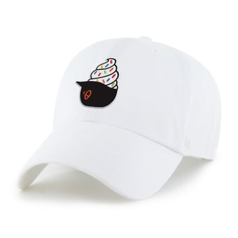 Preschool '47  White Baltimore Orioles Ice Cream Helmet Clean Up Adjustable Hat