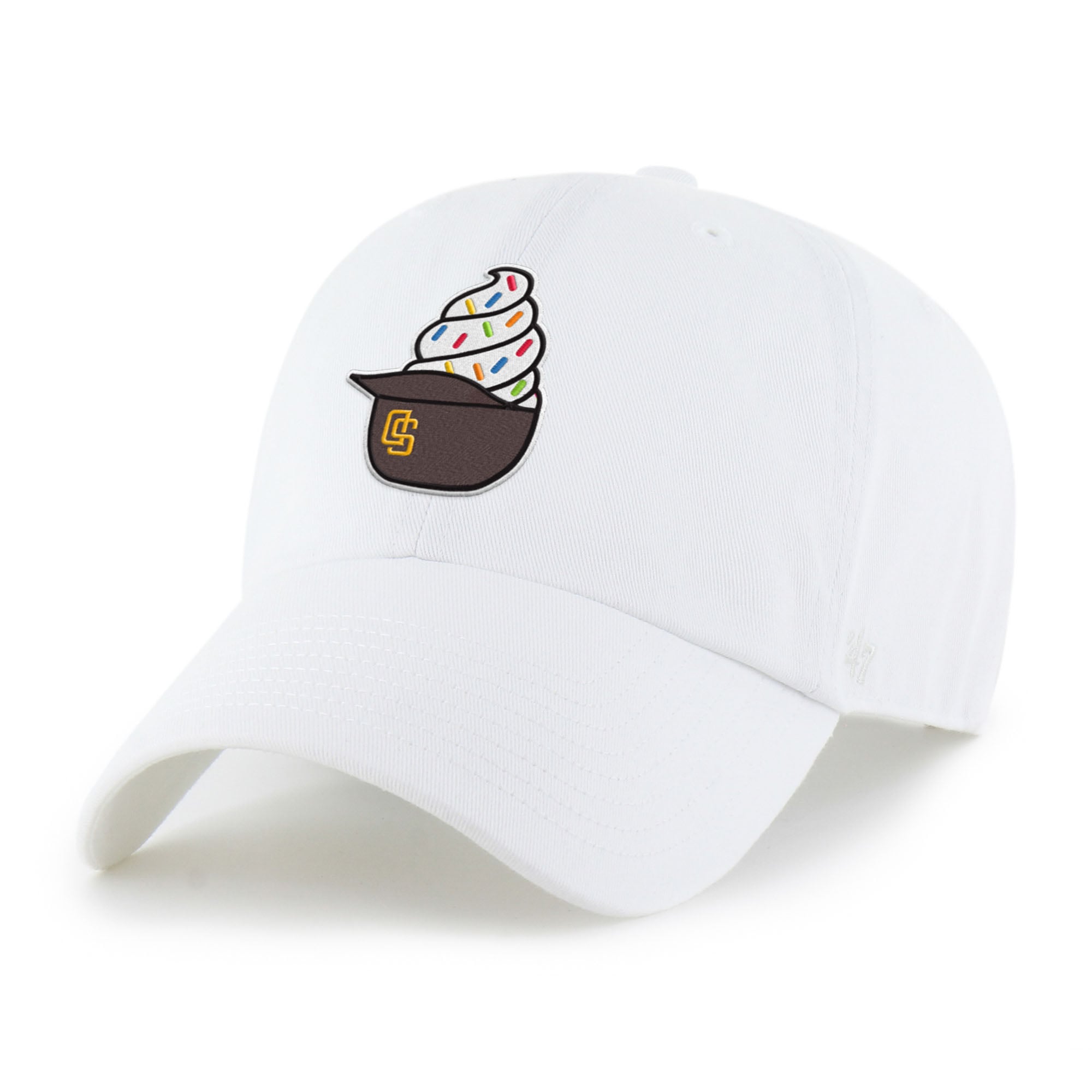 Preschool '47  White San Diego Padres Ice Cream Helmet Clean Up Adjustable Hat