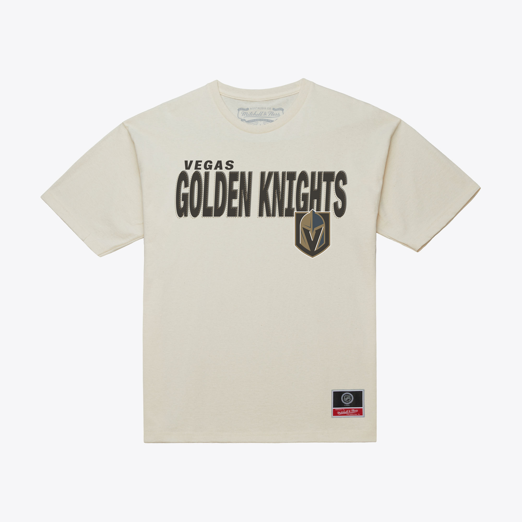 Men’s Mitchell & Ness Cream Vegas Golden Knights Core Plus T-Shirt Men’s Mitchell & Ness Cream Vegas Golden Knights Core Plus T-Shirt