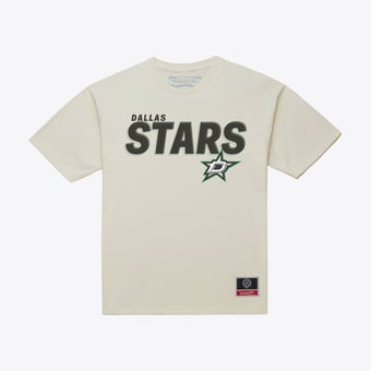 Men's Mitchell & Ness Cream Dallas Stars Core Plus T-Shirt