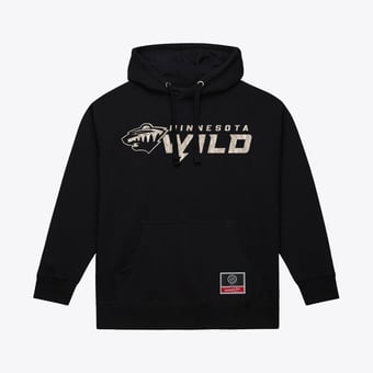 Men's Mitchell & Ness Black Minnesota Wild True Timber Camo Hoodie