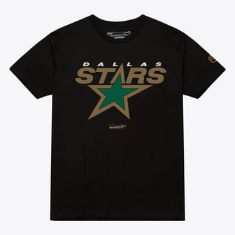 Men's Mitchell & Ness Black Dallas Stars Core Vintage Logo T-Shirt
