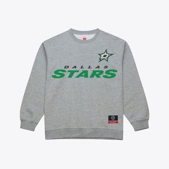 Men's Mitchell & Ness Heather Gray Dallas Stars Core Wordmark Fleece Sweatshirt