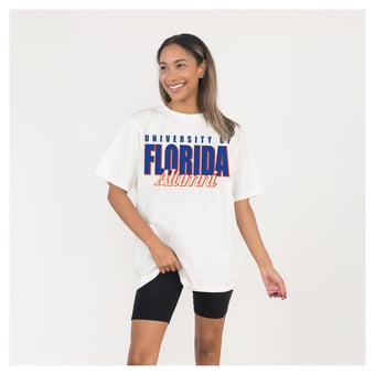 Women's Gameday Couture Cream Florida Gators Alumni Era Oversized T-Shirt