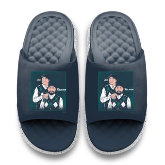 Youth ISlide x BreakingT Bryan Woo, Cal Raleigh Family Portrait Motive Slide Sandals