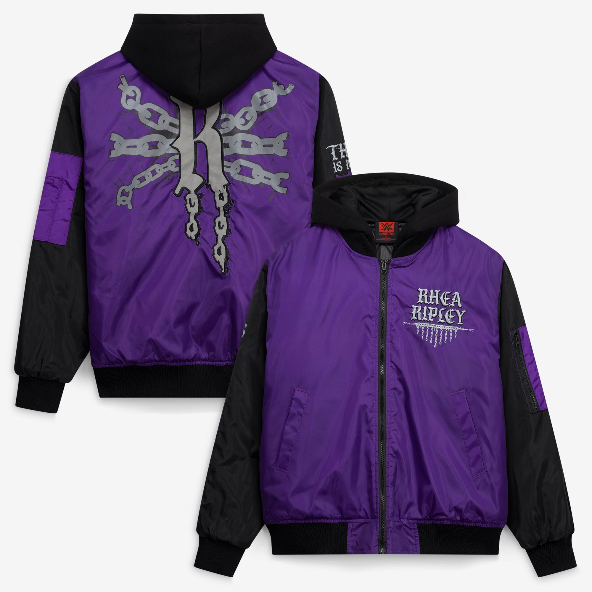 Men's Purple Rhea Ripley Full-Zip Hooded Jacket