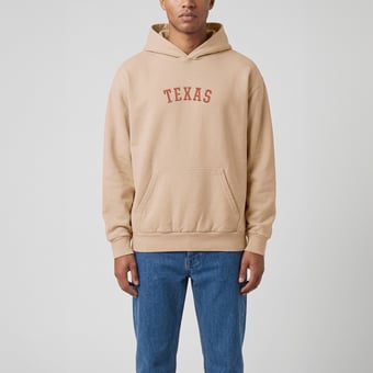 Men's Uscape Apparel Tan Texas Longhorns Upside Down Embroidered Vintage Heavyweight Hoodie