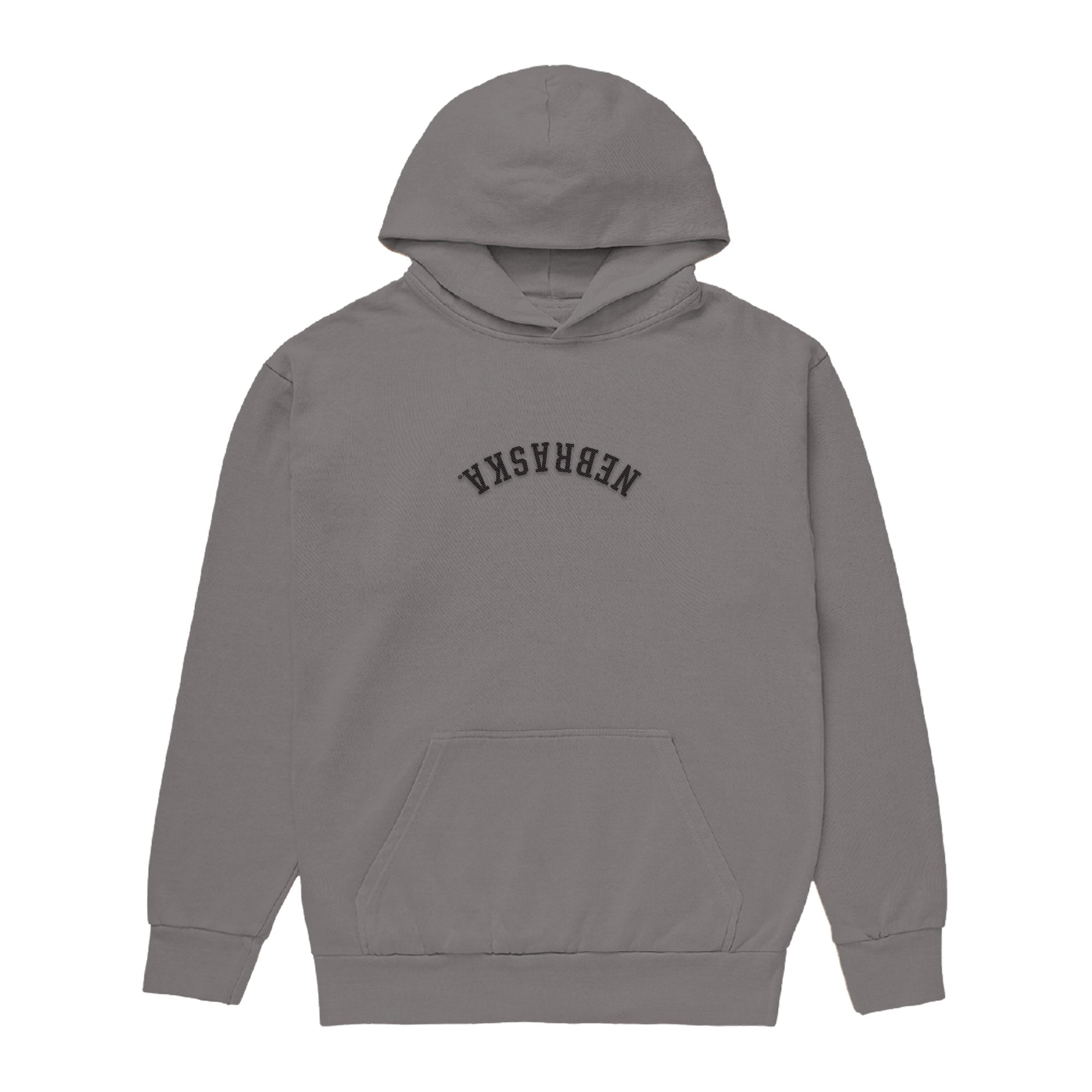 Men's Uscape Apparel Dark Grey Nebraska Huskers Upside Down Embroidered Vintage Heavyweight Hoodie