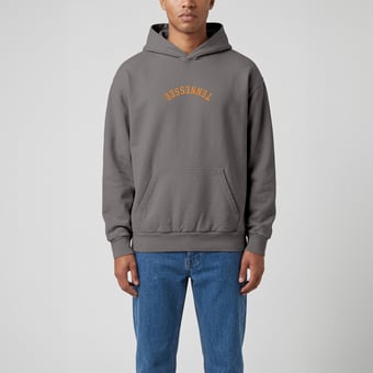 Men's Uscape Apparel Dark Grey Tennessee Volunteers Upside Down Embroidered Vintage Heavyweight Hoodie