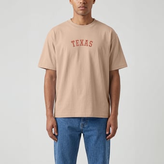 Men's Uscape Apparel Tan Texas Longhorns Upside Down Embroidered Vintage Heavyweight T-Shirt
