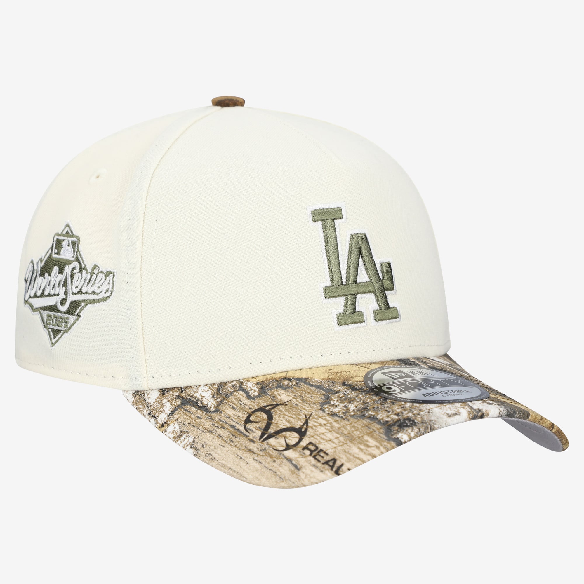 Men's New Era Cream/Realtree Camo Los Angeles Dodgers 9FORTY A-Frame Adjustable Hat