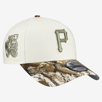 Men's New Era Cream/Realtree Camo Pittsburgh Pirates 9FORTY A-Frame Adjustable Hat