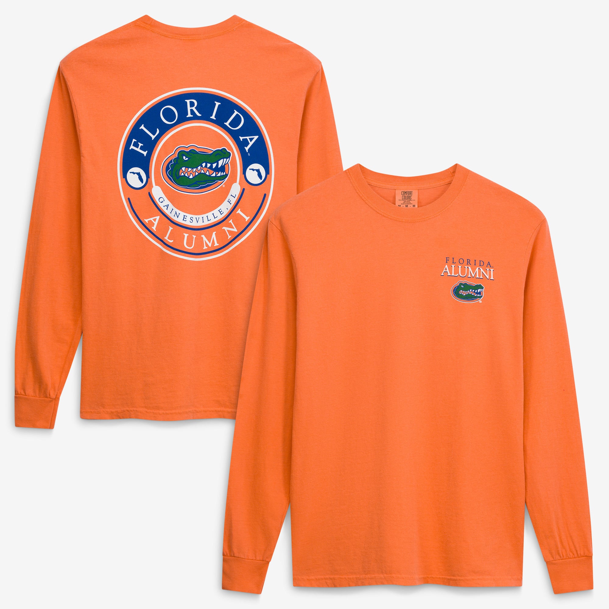 Men's  Orange Florida Gators Circle Seal Alumni Long-Sleeve T-Shirt