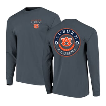 Men's  Navy Auburn Tigers Circle Seal Alumni Long-Sleeve T-Shirt