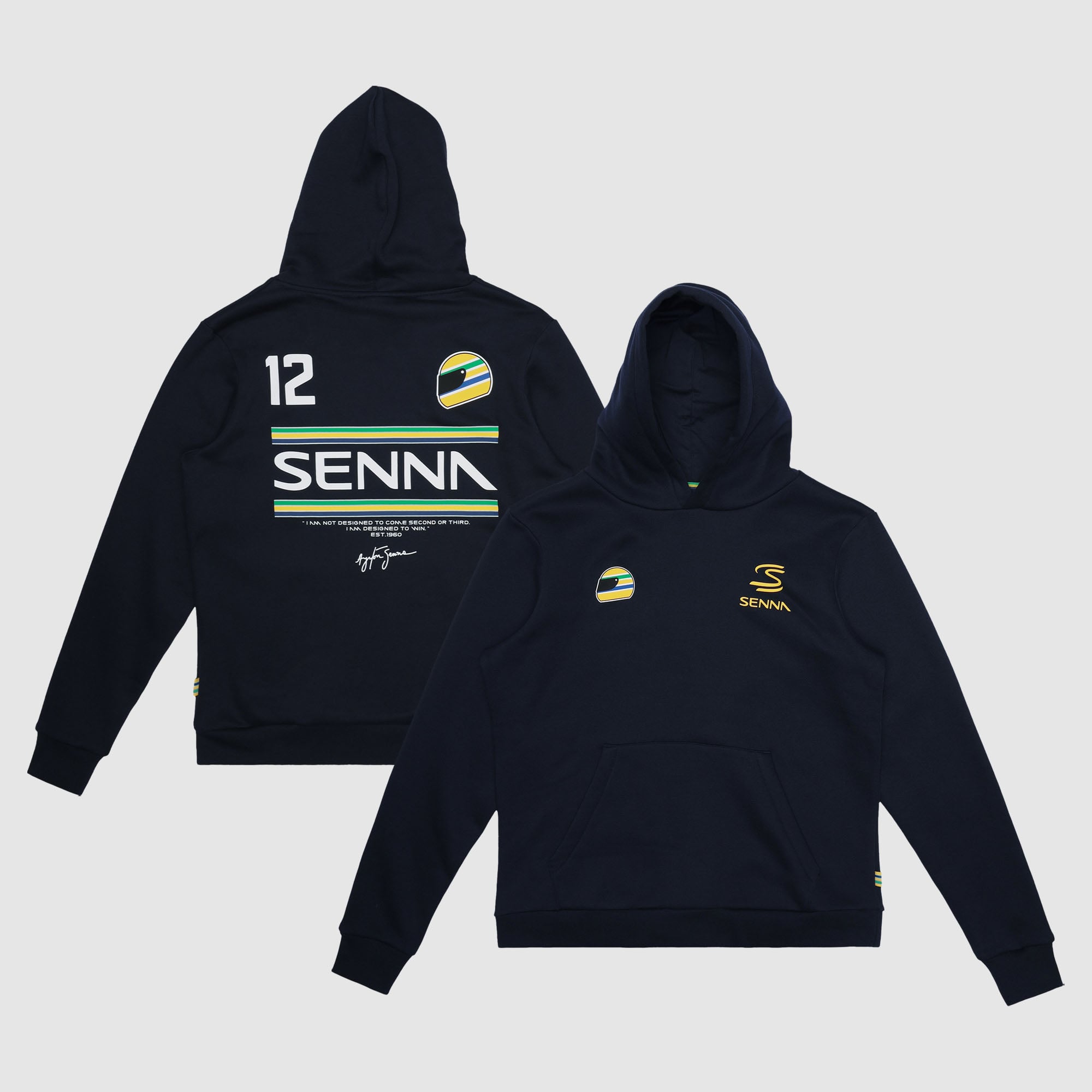 Men's Formula 1 Navy Ayrton Senna 12 Hoodie