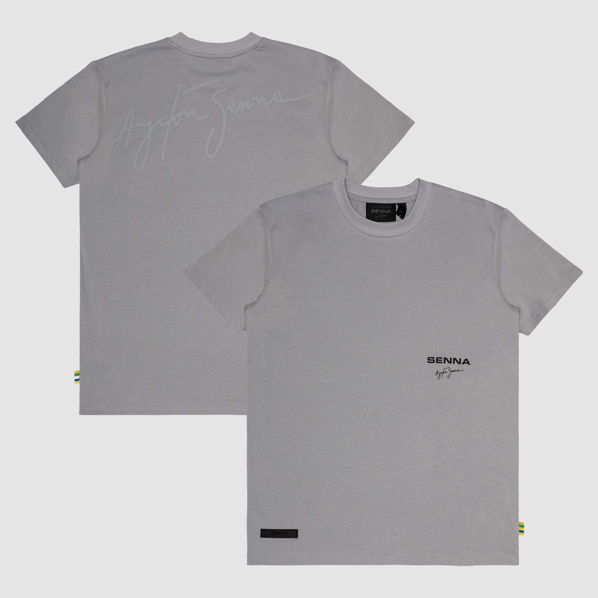 Men's Formula 1 Cream Ayrton Senna Signature T-Shirt