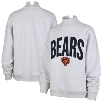 Women's '47 Gray Chicago Bears Subtle Muse Mock Neck Sweatshirt