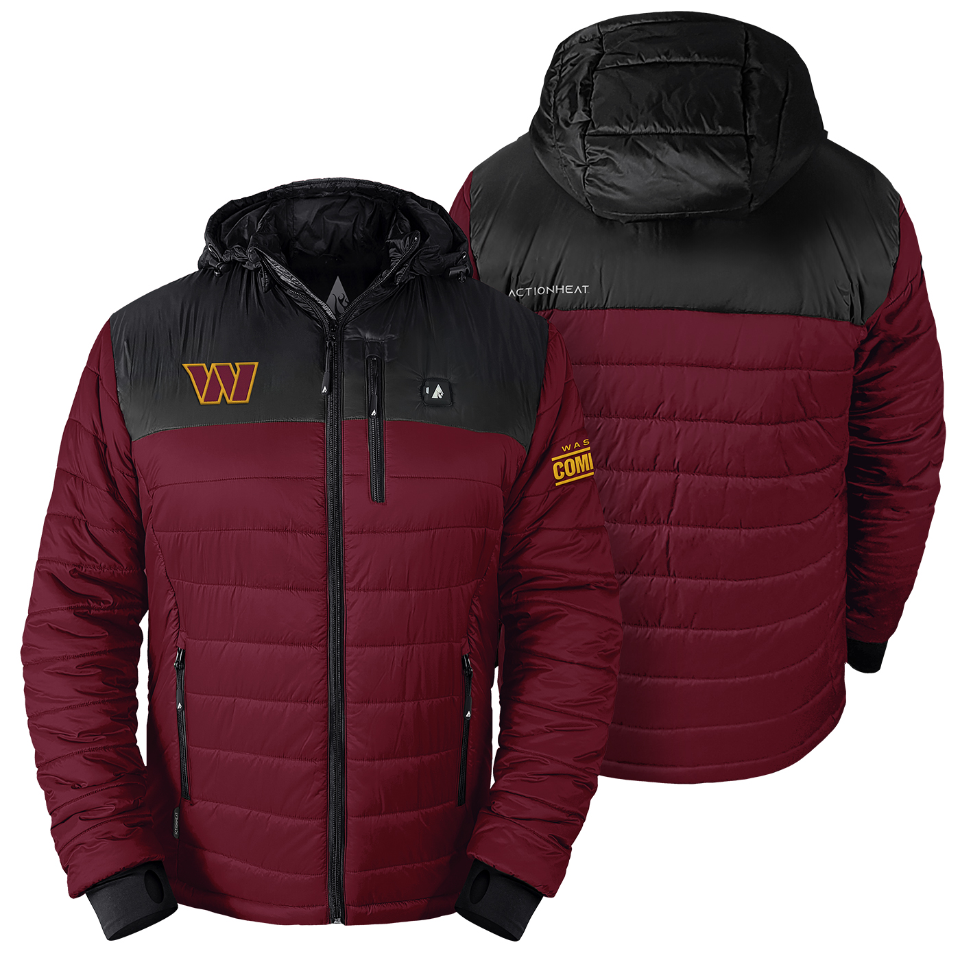 Men's ActionHeat Burgundy Washington Commanders 5V Puffer Battery-Heated Jacket