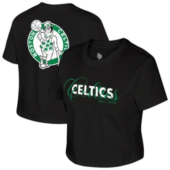 Women's Stadium Essentials  Black Boston Celtics '46 Reserve Fans High Waist T-Shirt