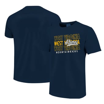 Men's  Navy West Virginia Mountaineers Alumni Script Overlay T-Shirt