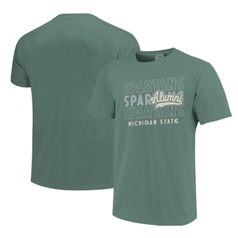 Men's  Green Michigan State Spartans Alumni Script Overlay T-Shirt