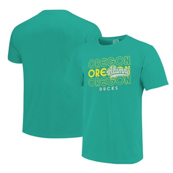 Men's  Green Oregon Ducks Alumni Script Overlay T-Shirt