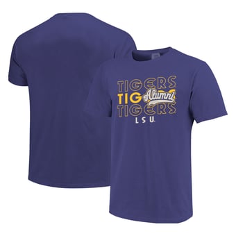 Men's  Purple LSU Tigers Alumni Script Overlay T-Shirt