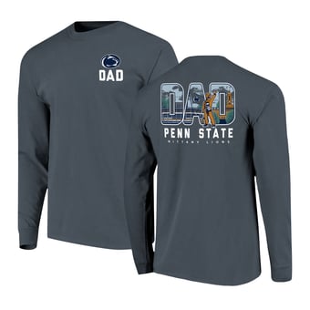 Men's Navy Penn State Nittany Lions Father's Day Campus Drawing Long Sleeve T-Shirt