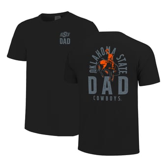 Men's  Black Oklahoma State Cowboys Father's Day Mascot Overlay T-Shirt