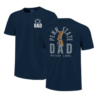 Men's  Navy Penn State Nittany Lions Father's Day Mascot Overlay T-Shirt