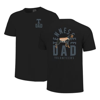 Men's  Black Tennessee Volunteers Father's Day Mascot Overlay T-Shirt