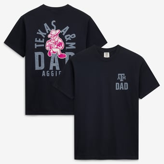 Men's  Black Texas A&M Aggies Father's Day Mascot Overlay T-Shirt