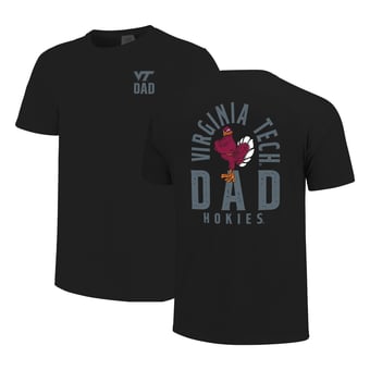 Men's  Black Virginia Tech Hokies Father's Day Mascot Overlay T-Shirt