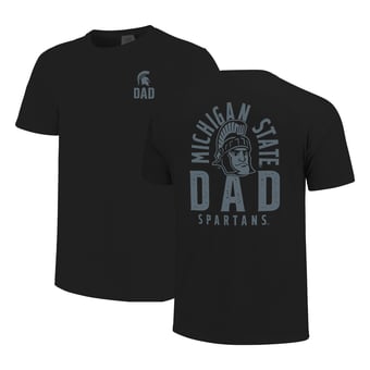 Men's  Black Michigan State Spartans Father's Day Mascot Overlay T-Shirt