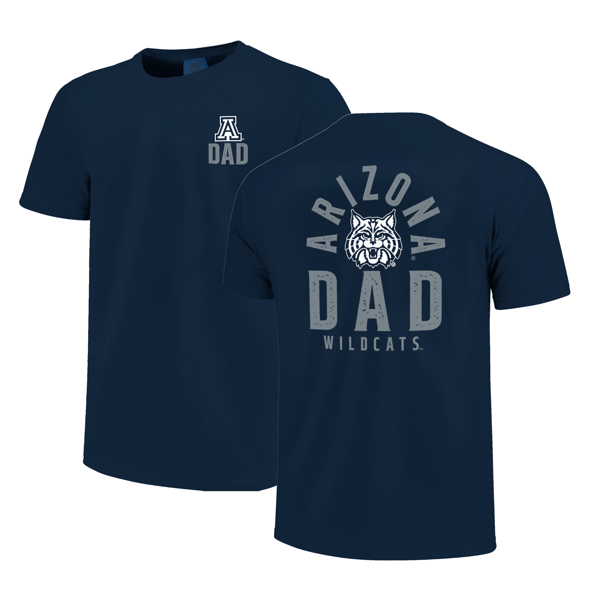 Men's  Navy Arizona Wildcats Father's Day Mascot Overlay T-Shirt