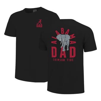 Men's  Black Alabama Crimson Tide Father's Day Mascot Overlay T-Shirt