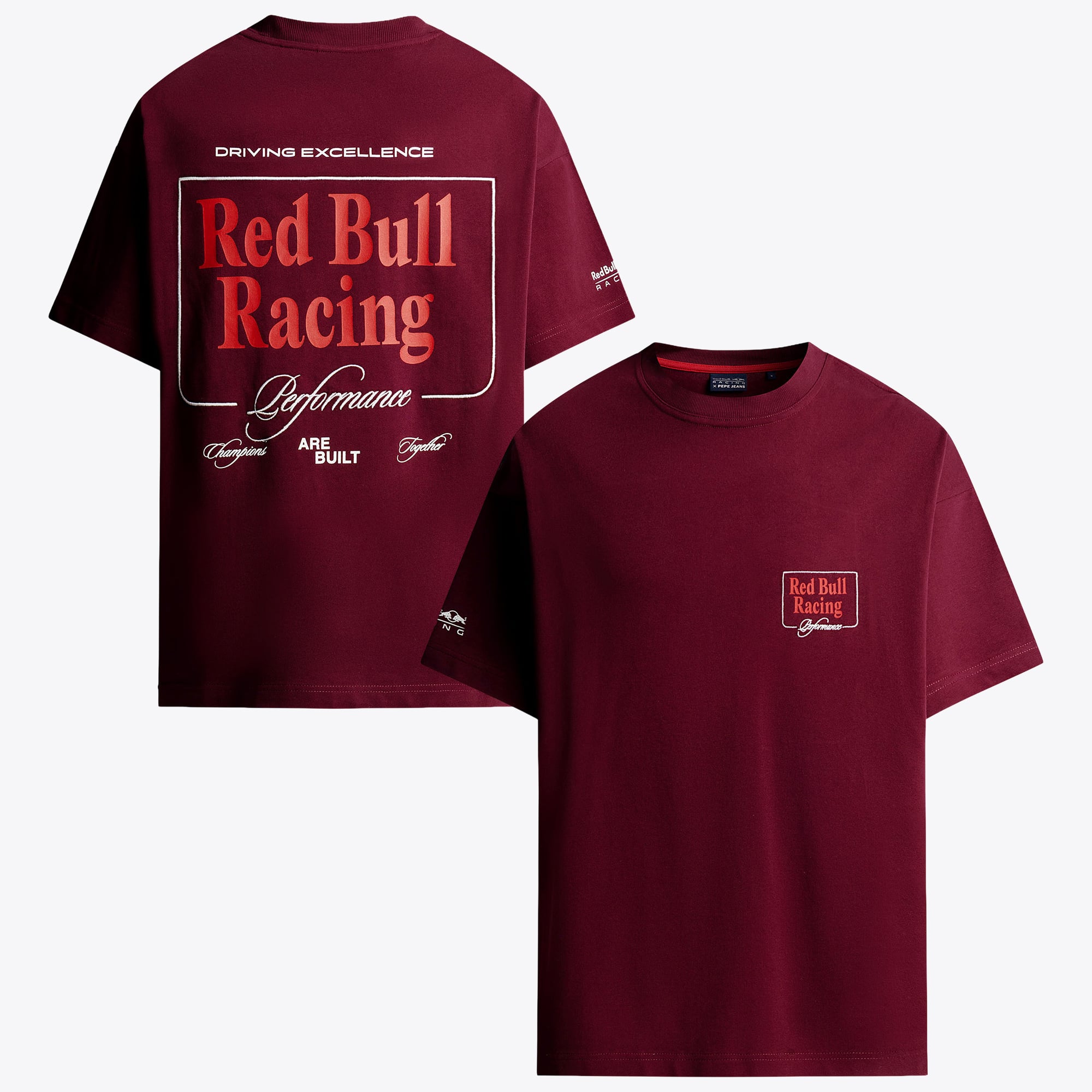 Camiseta Oracle Red Bull Racing Pepe Jeans Performance - Granate
