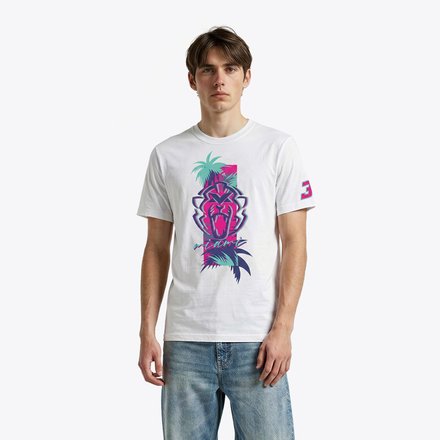 Unleash the Lion Miami Palms Graphic T-Shirt - White