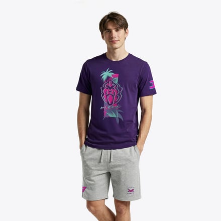 Unleash the Lion Miami Palms Graphic T-Shirt - Purple