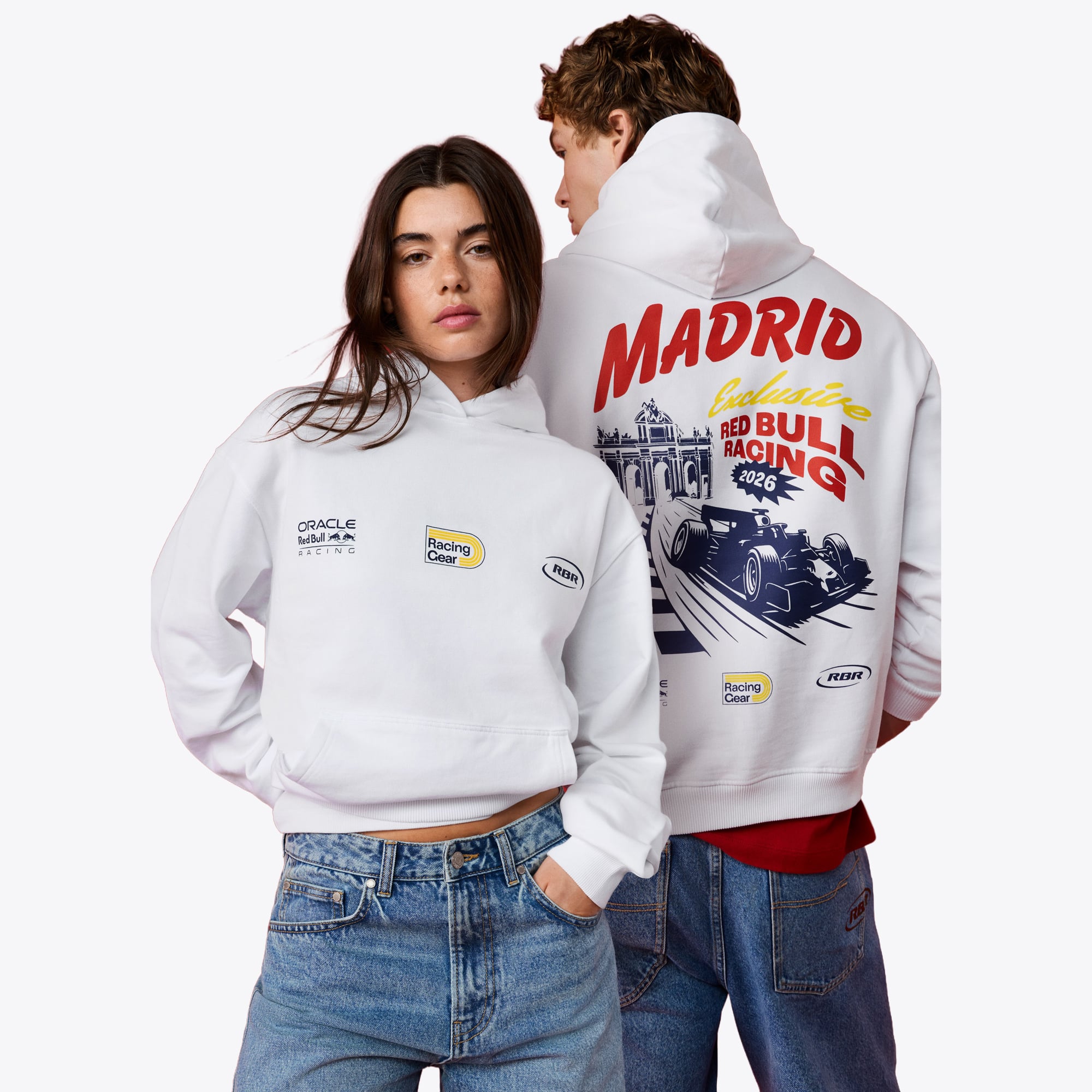 Sweat à capuche Oracle Red Bull Racing Pepe Jeans Puerta Alcala - Blanc - Unisexe