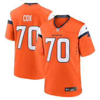 Men's Nike Marques Cox  Orange Denver Broncos Team Game Jersey