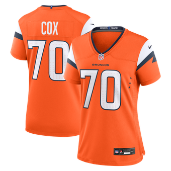 Women's Nike Marques Cox  Orange Denver Broncos Team Game Jersey