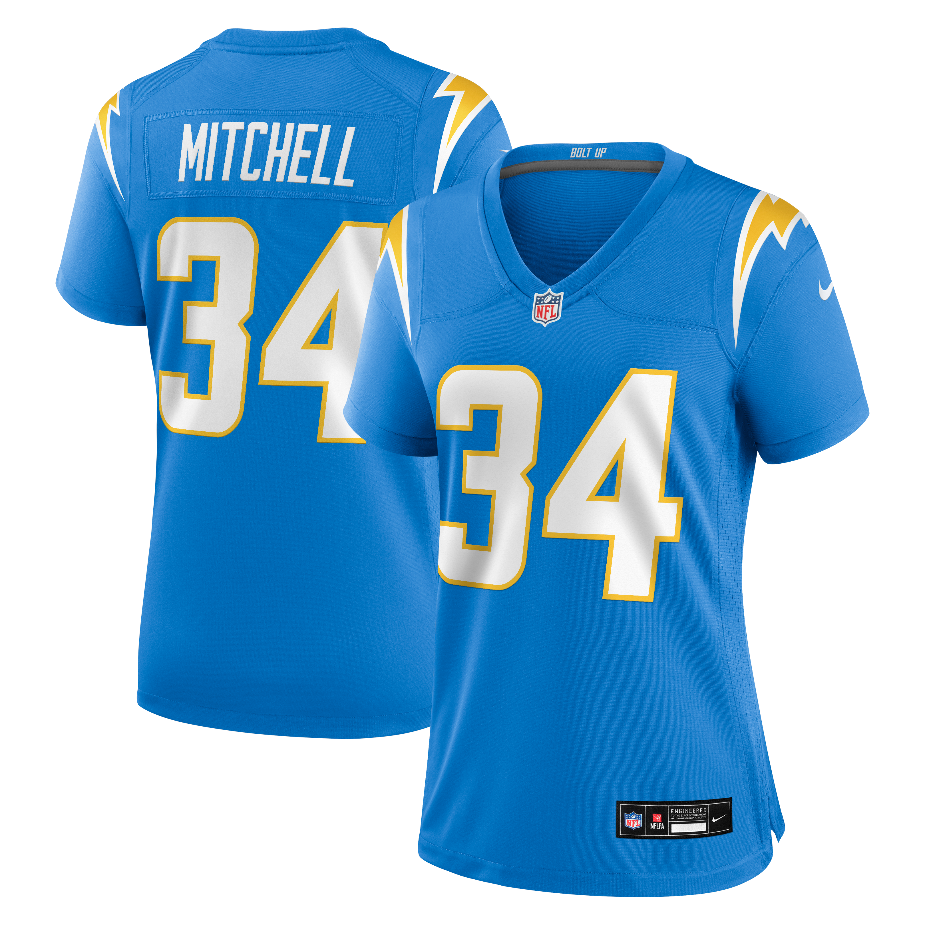 Women’s Nike Keaton Mitchell Powder Blue Los Angeles Chargers Team Game Jersey Women’s Nike Keaton Mitchell Powder Blue Los Angeles Chargers Team Game Jersey