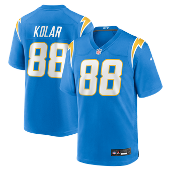 Men's Nike Charlie Kolar Powder Blue Los Angeles Chargers Team Game Jersey