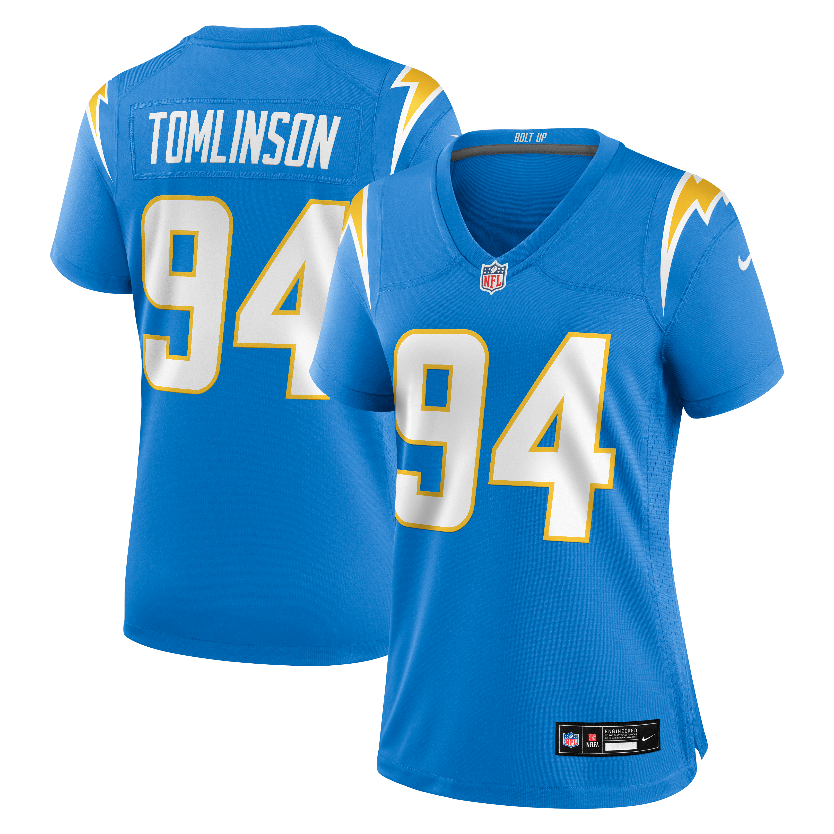 Women’s Nike Dalvin Tomlinson Powder Blue Los Angeles Chargers Team Game Jersey Women’s Nike Dalvin Tomlinson Powder Blue Los Angeles Chargers Team Game Jersey
