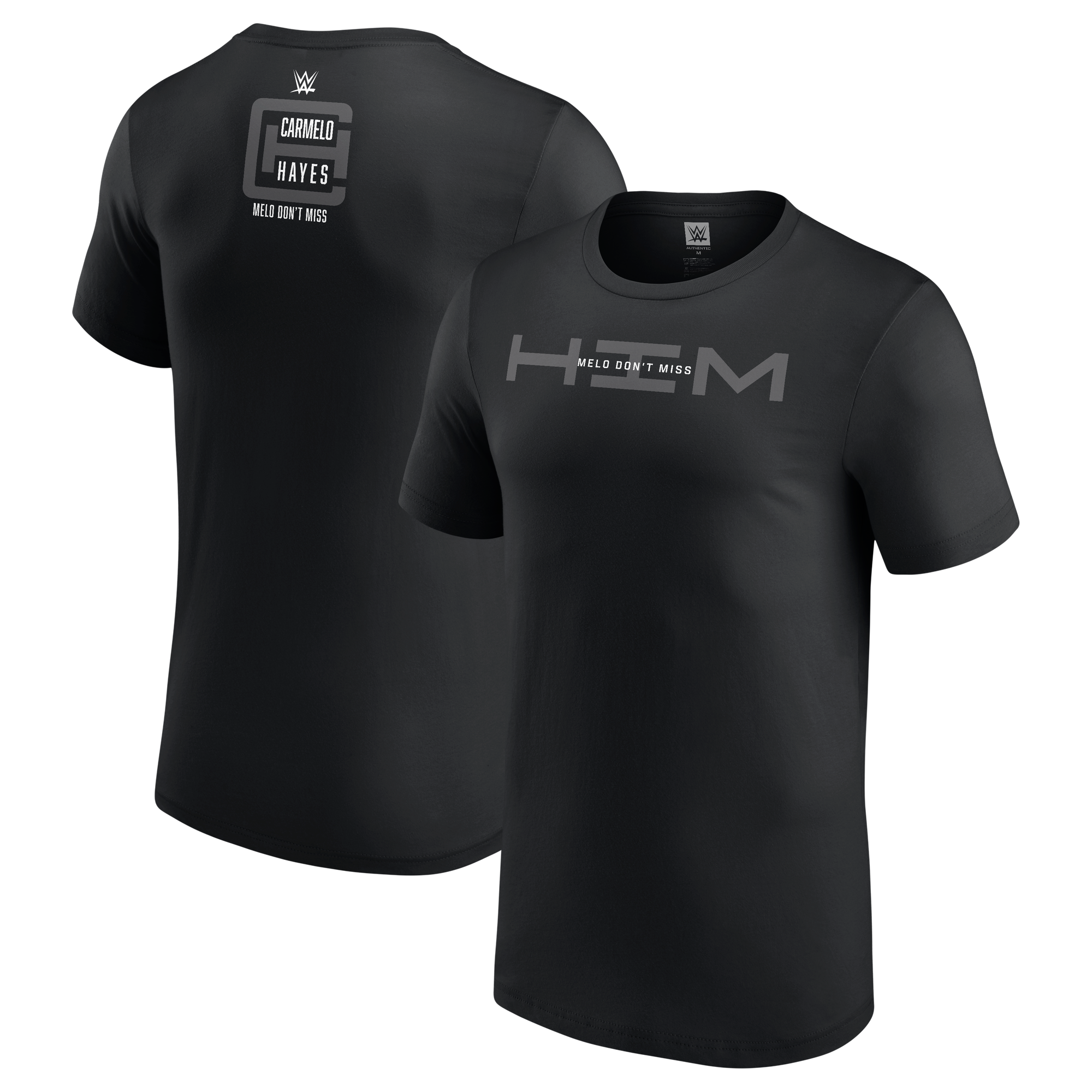 Men's Black Carmelo Hayes HIM Text T-Shirt