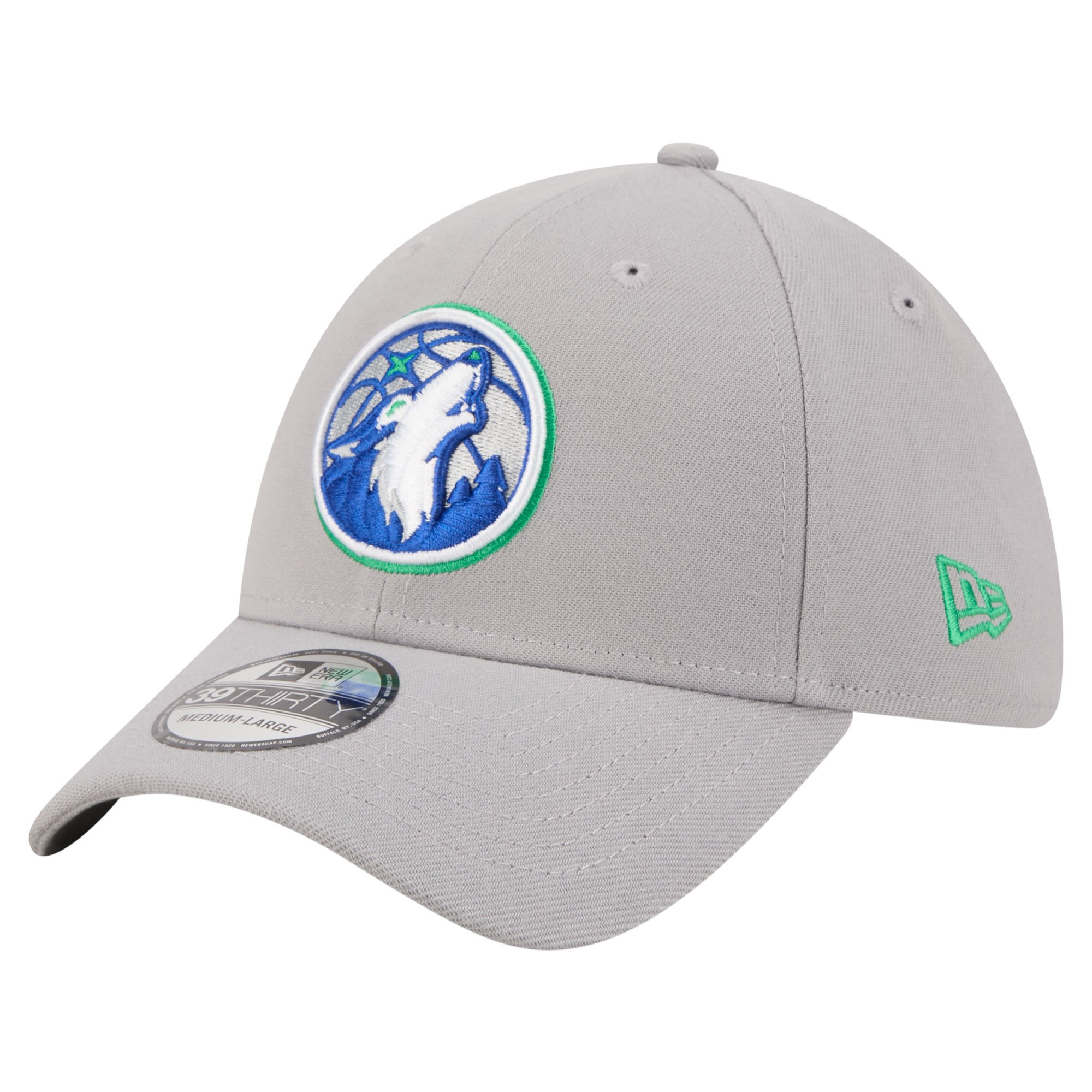 Men's New Era Gray Minnesota Timberwolves 39THIRTY Flex Hat