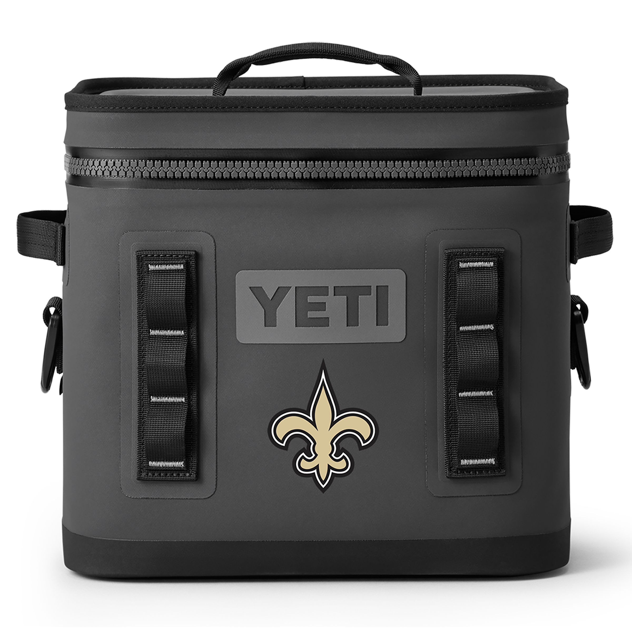 YETI  Charcoal New Orleans Saints Hopper Flip 12L Soft Cooler
