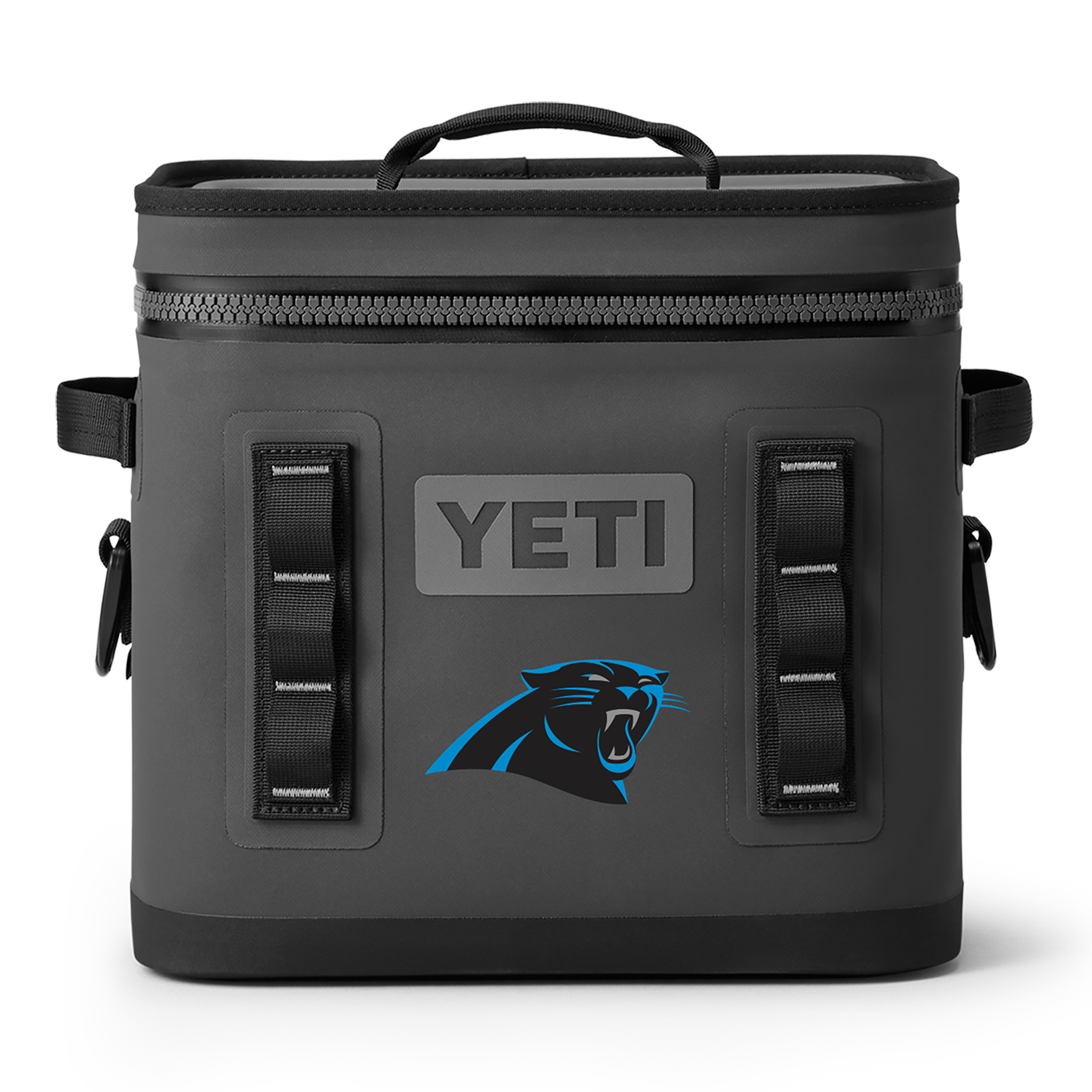 YETI  Charcoal Carolina Panthers Hopper Flip 12L Soft Cooler