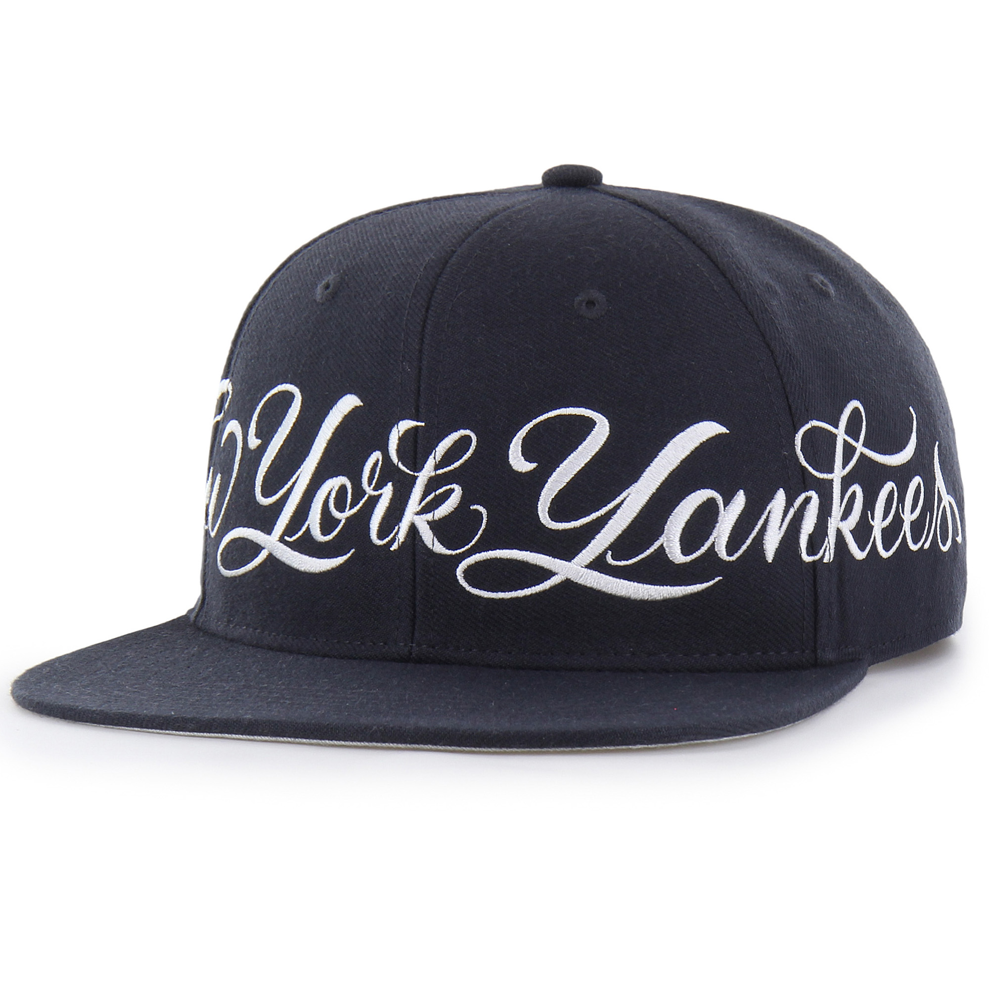 Men's Mister Cartoon x '47 Navy New York Yankees Wrap Script Captain Snapback Hat